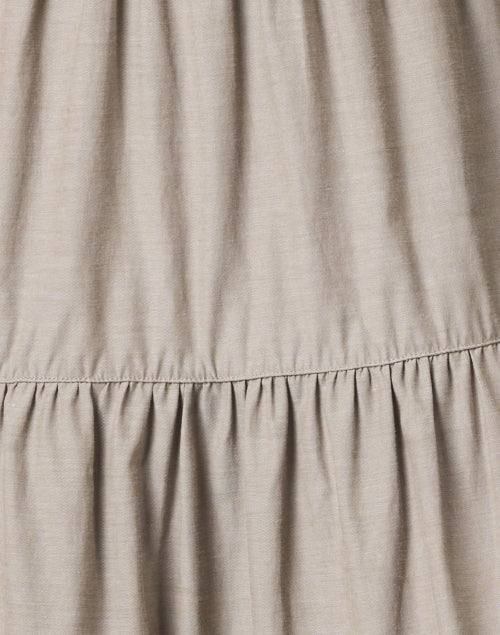 Effortless Cotton Havana Taupe Midi Dress for Various Occasions
