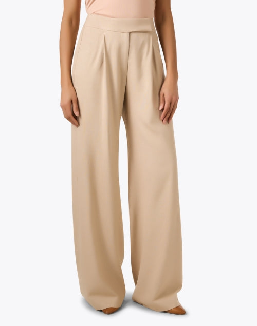 Veronica Beard Marbeau Khaki Colored Wide-Leg Women's Trousers