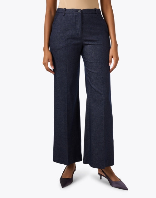 Navy Blue Classic Wide-Leg Trousers for Timeless Everyday Wear