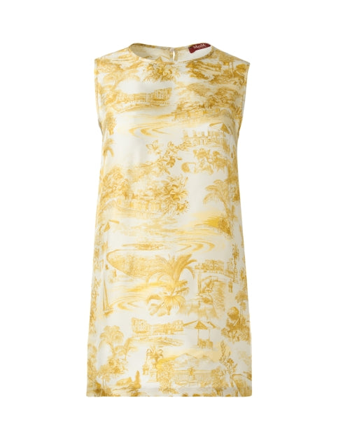 Luxurious Eresia Gold Toile Pattern Sleeveless Blouse