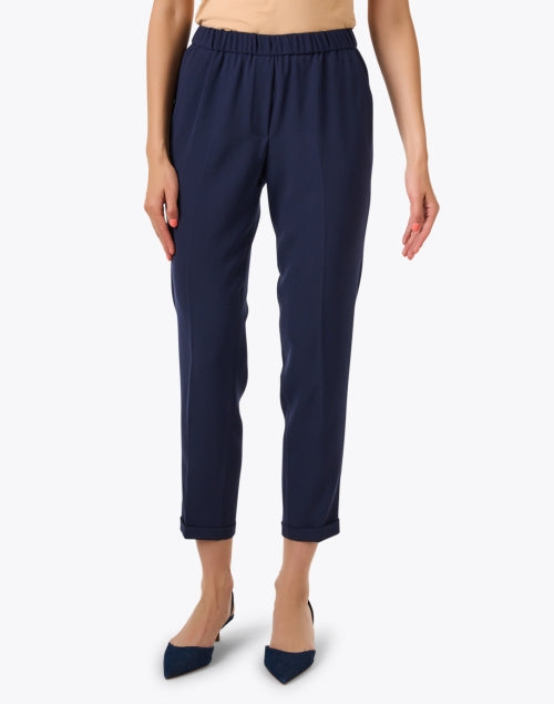 Navy Blue Rosalba Women's Trouser Pants for a Casual yet Polished Look