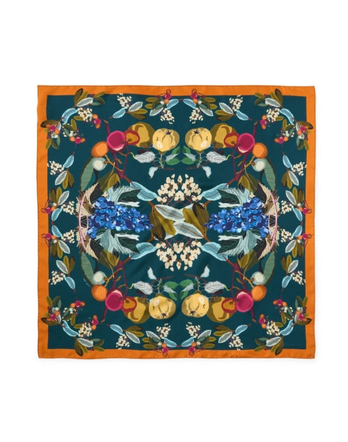 Fashionable Multi Apple Patterned Silk Scarf for Daily Wear