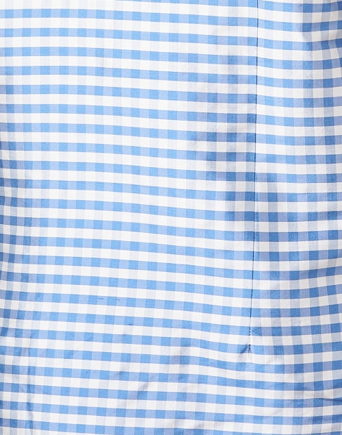 Rita Women's Caribbean Checked Gingham Silk Blouse Top