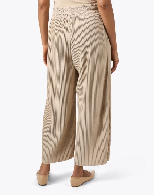 Max Mara Leisure Rolanda Beige Women's Pleated Wide - Leg Casual Pants