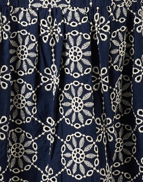 Navy Cotton Eyelet Sadie Dress for Stylish Occasions