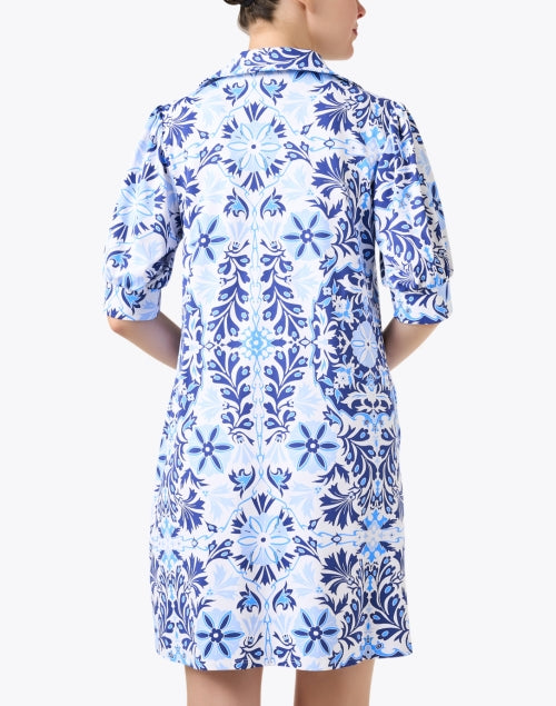 Stylish Emerson Women's Dress with White and Blue Print