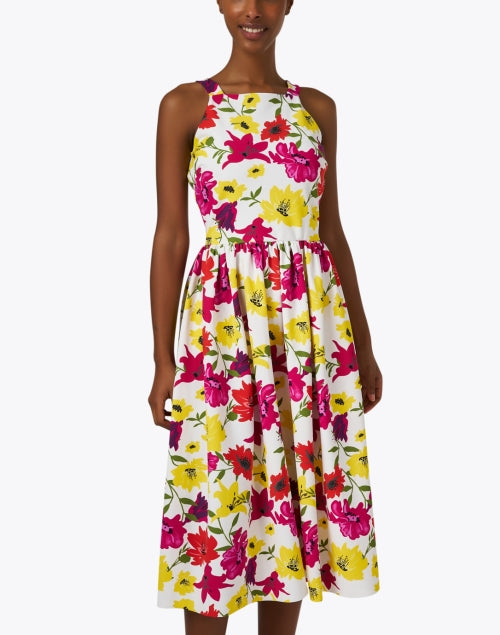 Stylish Lastemylar Dress with Multi-Floral Print for All Occasions