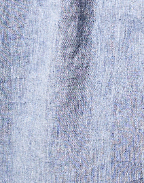 Soft Blue Chambray Linen Women's Top for New Season