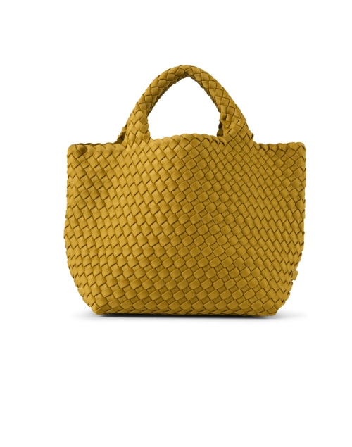 Stylish Small Chartreuse Handwoven St. Barths Handbag for City Girls
