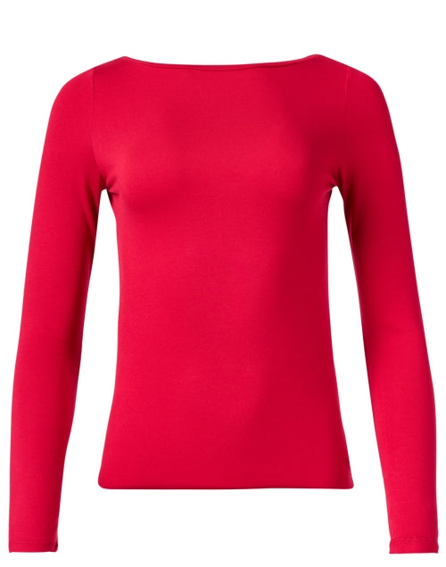 Soft-Touch Pink Boatneck Luxury Top for a Sophisticated Look