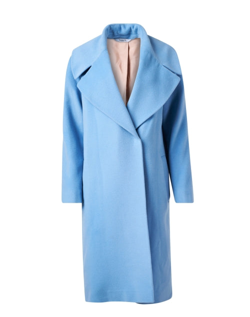 Stylish Sky - Blue Woolen Overcoat for Fashion - Forward Individuals