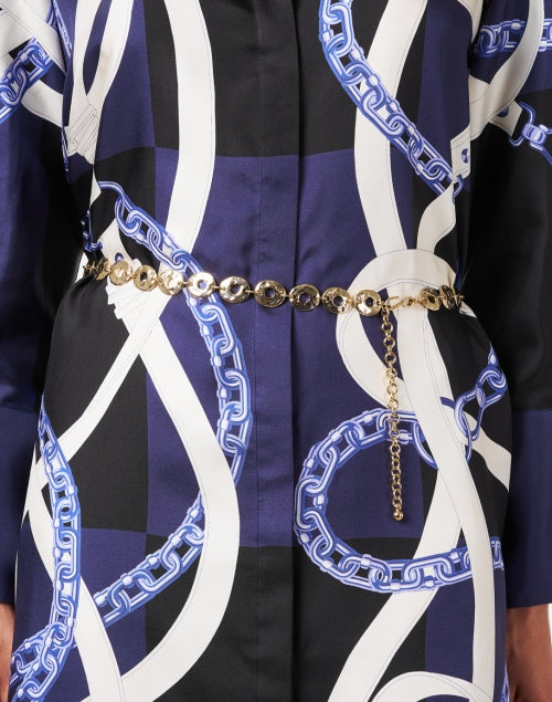 Haiti Style Gold Disc Chain Fashion Belt for Women's and Men's Outfits