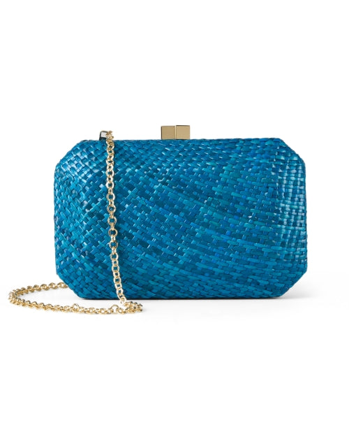 Leticia Blue Hand - Woven Evening Clutch Bag