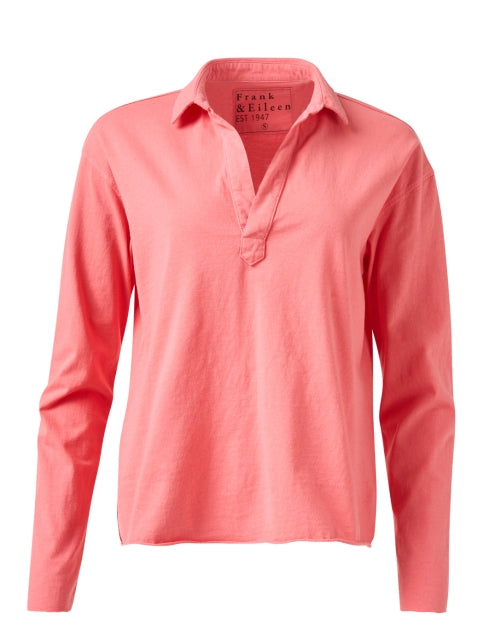 Patrick's Vivid Pink Passionfruit Popover Henley Top for Casual Style