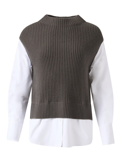 Stylish Taupe Wool - Cashmere Blend Joni Looker Sweater for Fall