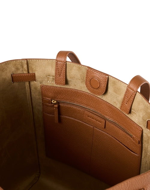 Stylish Adjustable Brown Leather Dash Tote Bag for Everyday Use