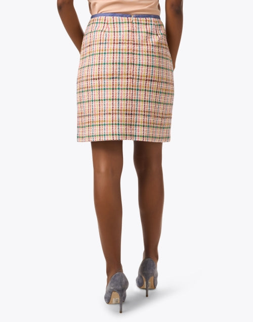 Stylish Women's Marguerite Multi - colored Tweed and Denim Mini Skirt