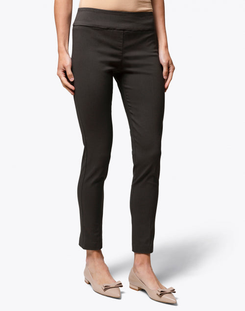 Stretchable Petrol Green Control Pull - on Pants for Trendy Women