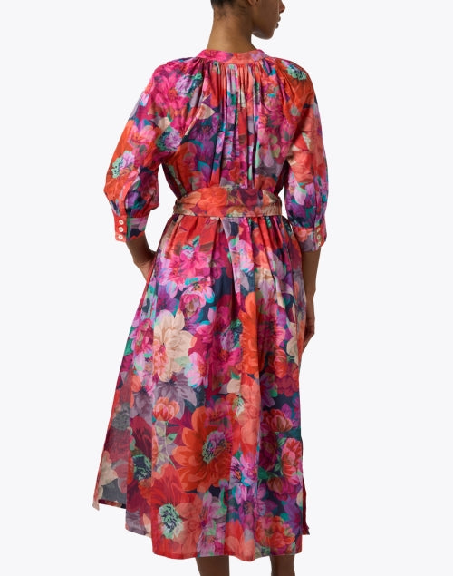 Celia Tropical Multi - Printed Cotton Women's Dress for Various Events