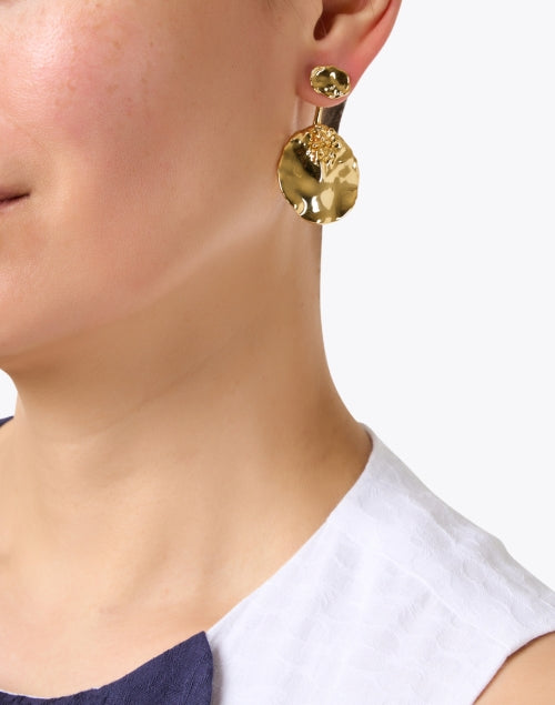 Exquisite Gold-Plated Coin Drop Style Earrings