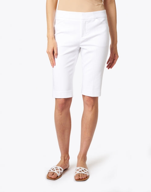 Heather White Premium Stretchable Cotton Casual Shorts for Warm Weather