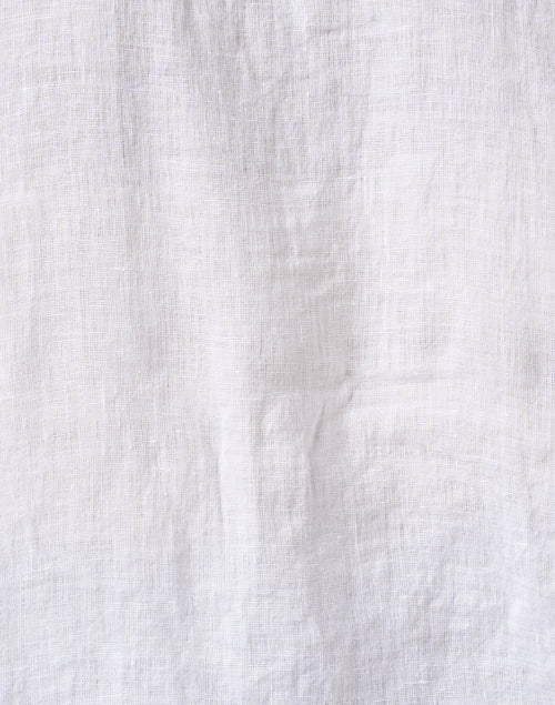 Comfortable California-Made White Linen Button-Down Top by Nic