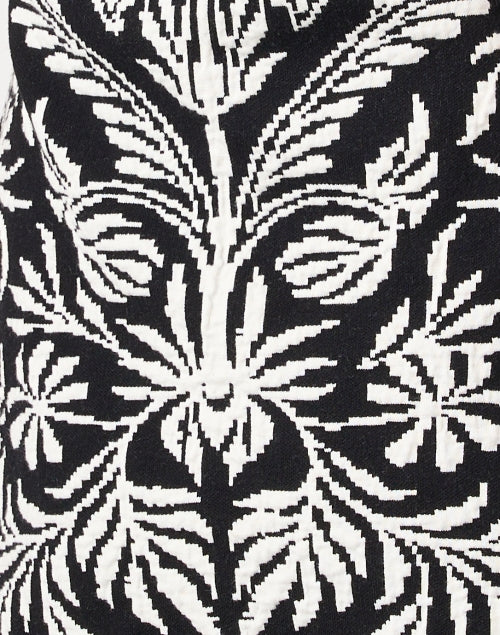 Banjanan's Elise Women's Cotton Wool Blend Black and White Knit Fit and Flare Dress for the New Season