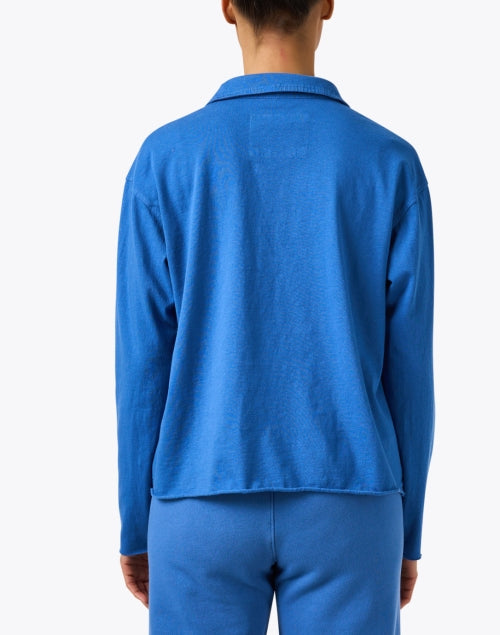 Patrick's Stylish Blue Popover Henley Men's Top for Casual Wear