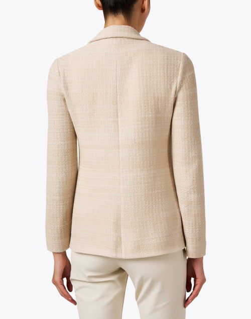 Stylish Beige Cotton - Linen Blend Orsola Jacket by Amina Rubinacci