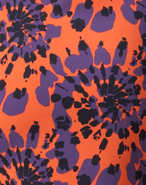 Stylish Tuby Orange Multi - Printed Women's Midi Dress