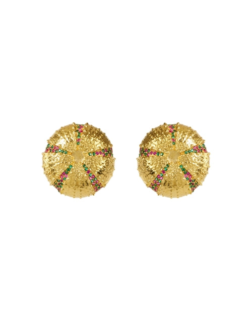 Exquisite 24k Gold-Plated Amalfi Seashell-Inspired Stud Earrings