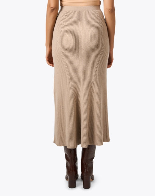 Feminine Flaxen Cashmere Mermaid-style Midi Skirt for Women