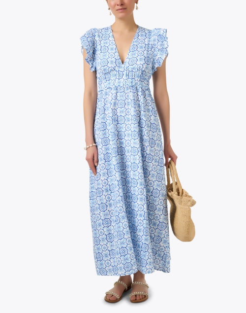 Blue Print Medallion Women's Maxi Dress