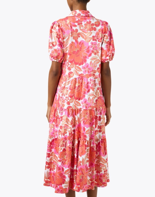 Jude Connally's Effortless Portia Vibrant Multi - Floral Print Midi Dress