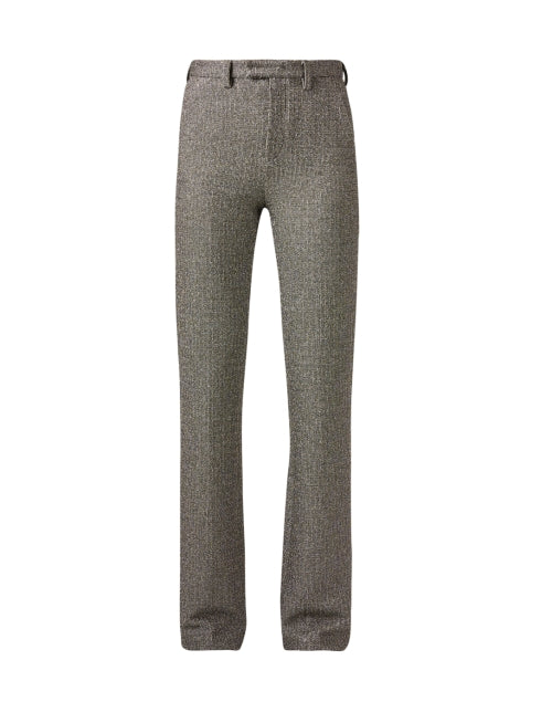 Joana Grey Metallic Lurex Boucle Straight - Leg Slim - Fit Women's Pants