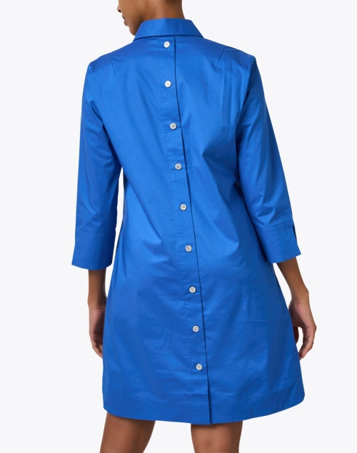 Stylish Aileen Blue Cotton Women's Shirt Dress for Casual Wear