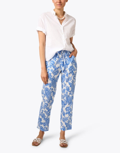 Lightweight Channing White 100% Cotton Short-Sleeve Shirt for Warm Weather