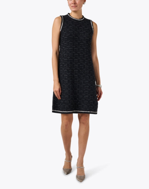 Timeless Black and White Tweed Mini Dress for Special Occasions