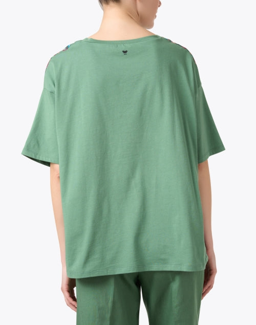 Weekend Max Mara's Luxurious Malaga Green Silk Printed Top