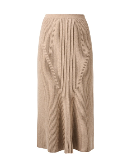 Feminine Flaxen Cashmere Mermaid-style Midi Skirt for Women