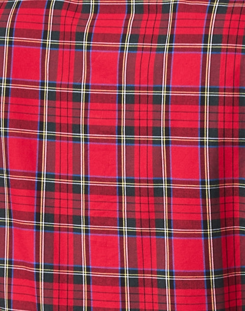 Stylish Red Multi Checkered Tunic-style Women's Dress