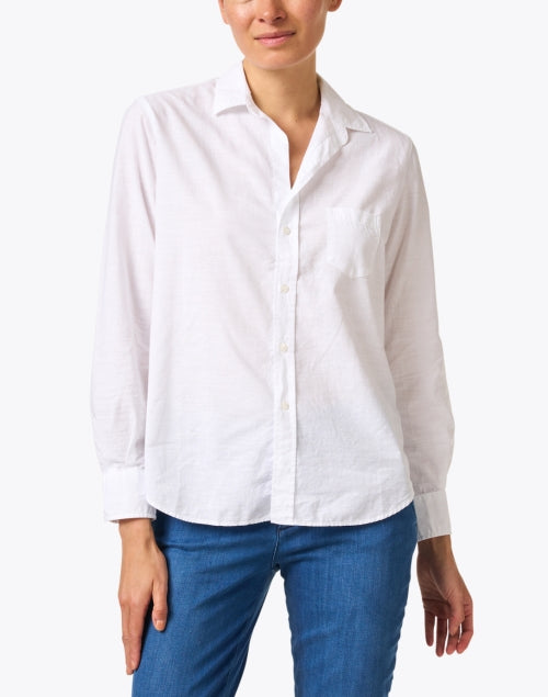 Stylish Women's Eileen White Cotton Button - Down Shirt