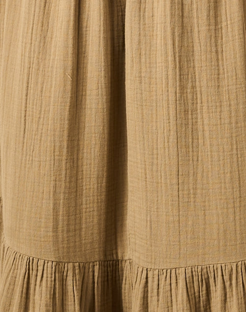 Comfortable Cotton Voile Rosalie Brown Relaxed Dress