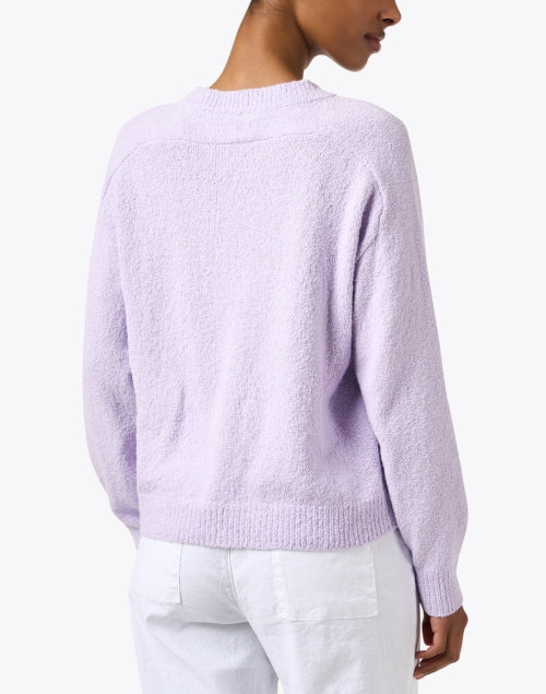Lola's Cozy Purple Cotton Fleece Casual Sweater