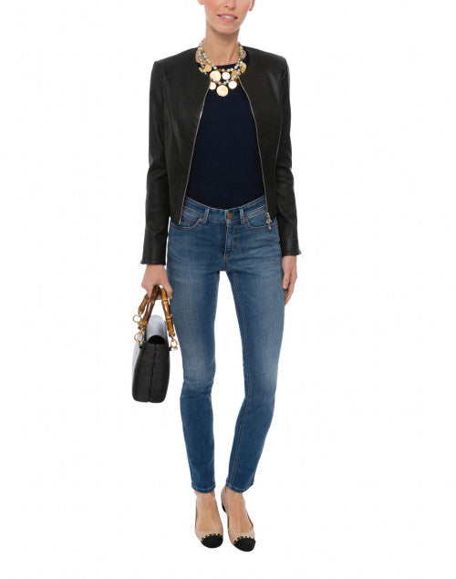 Stylish Black Stretchable Leather Jacket for a Personalized Fit