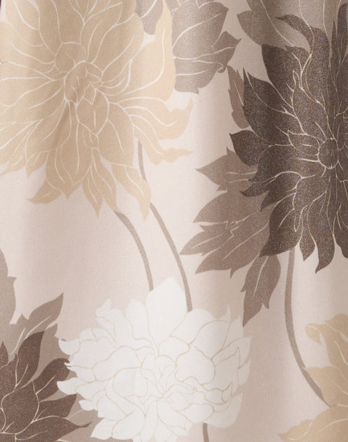 Stylish Women's Neutral Floral Pattern Print Shift Dress