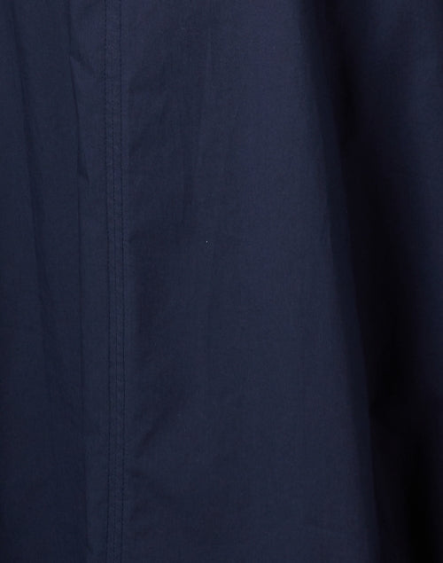 Stylish Navy-Colored Cotton Fit-and-Flare Dress