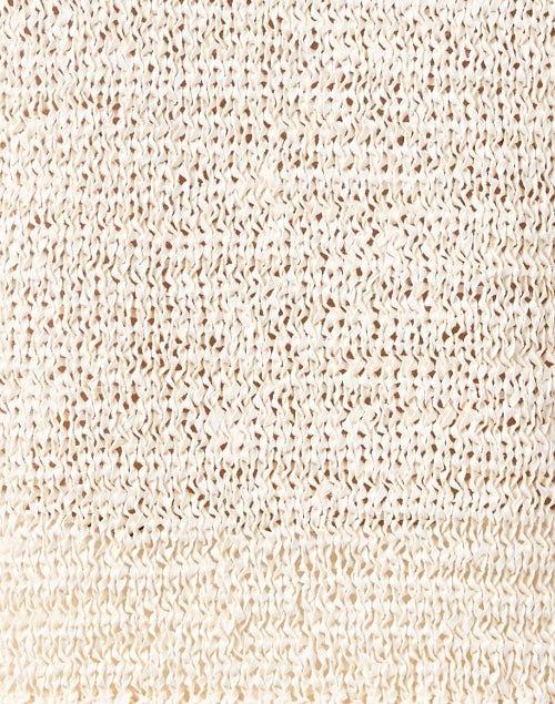 Avorio Beige Diamond Patterned Knit Women's Fashion Top