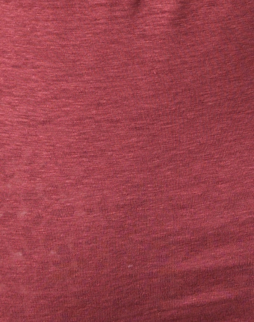 Red Stretch Linen Blend Men's Casual T-Shirt