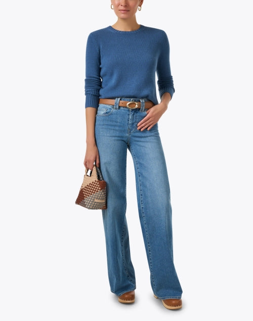 Allude's Exquisite 100% Cashmere Blue Sweater for This Season